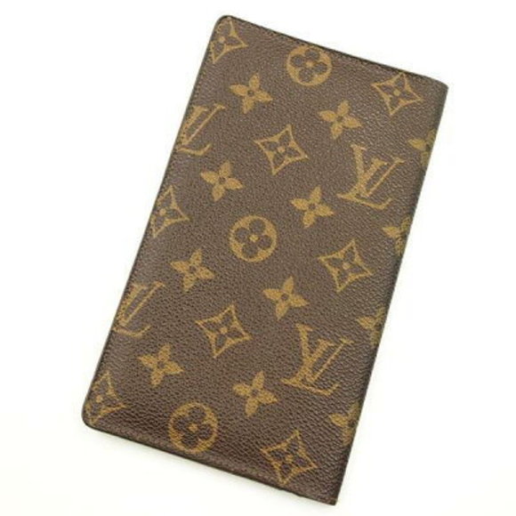 Louis Vuitton Porte Chquier Carte Brown Long Wallet Card Case - Picture 1 of 1